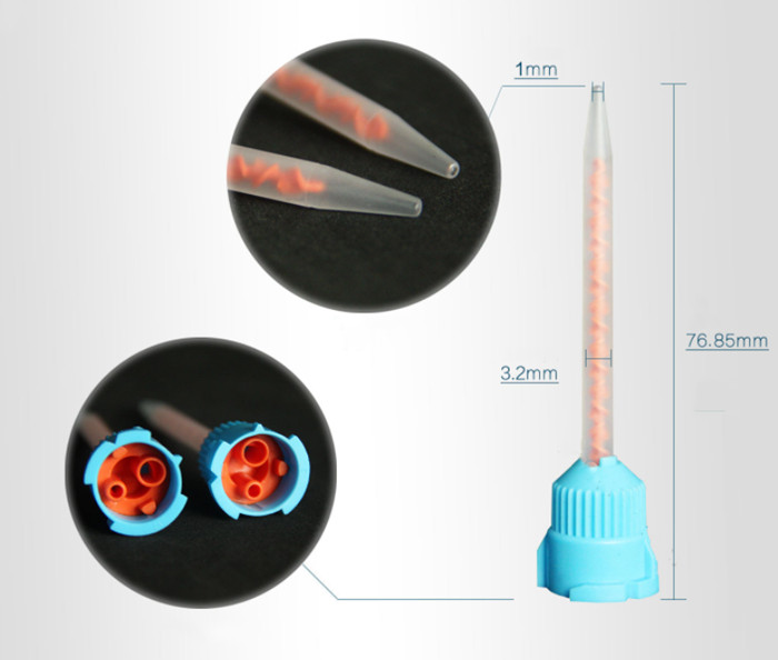 50pc 10:1 Epoxy Adhesive Applicator Static Mixer Mixing Nozzle AB Glue Dispenser Needle Tip For LCD Refurbishing - 509