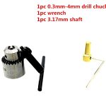 100Pcs Mini Drill Chuck 0.3-4mm Keyed Mount Taper w/3.17mm Shaft Connecting Rod