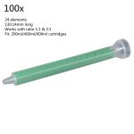 100pcs Horn Mouth Static Mixer Mixing Nozzle 24 Elements