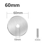 100Pcs Rotary Cutter Refill Blade 60*10*0.3mm Cutters Tools