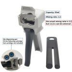 6 Pieces 50ml Dispensing Gun Kit 1:2 Mixing Adhesive Dispenser