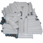 500 Pieces 50ml Cartridges Tube Empty Dual-Barrel Cartridge 1:1 mix ratio with Piston