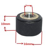 20Pcs Pressing Wheel 5x10x16mm Copper Core Pinch Rollers