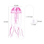 50 Pack Jellyfish Aquarium Decorations Silicone Fish Tank Ornaments Colorful Decor Glows in Blacklight