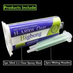 40pcs Clear 50ml Epoxy Resin Electronic Adhesive H-A8008 and Mixing Nozzles