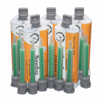 40pcs 50ml  Epoxy Glue H-A9006 Black Curing Time 5 Minutes Mixing Nozzles Static Mixer