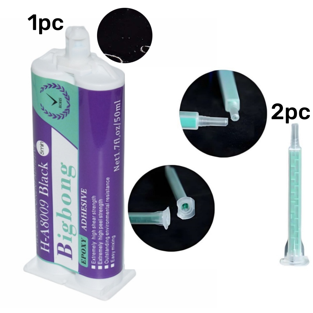 1pc 50ml Epoxy Adhesive Black H-A8009 and 2pcs ...