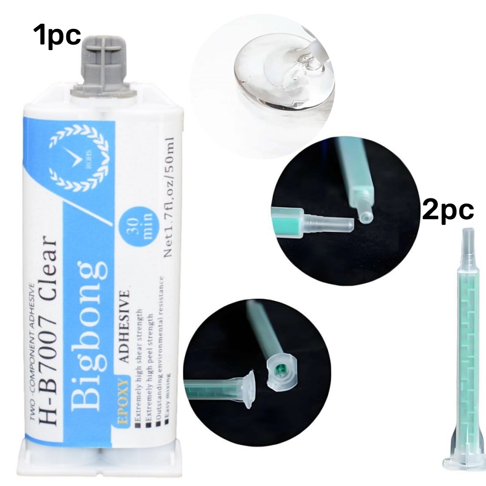 1pc 50ml Epoxy Glue H-B7007 Transparent and 2pc...