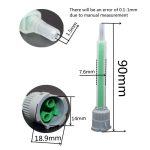 1pc 50ml Epoxy Glue H-A9006 Black and 2pcs Static Mixer Nozzles