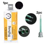 1pc 50ml Epoxy Glue H-A9006 Black and 2pcs Static Mixer Nozzles